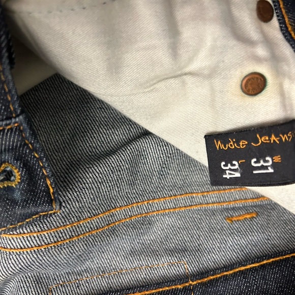 Nudie Men’s raw denim 31x34 indigo. 14oz - Picture 3 of 6